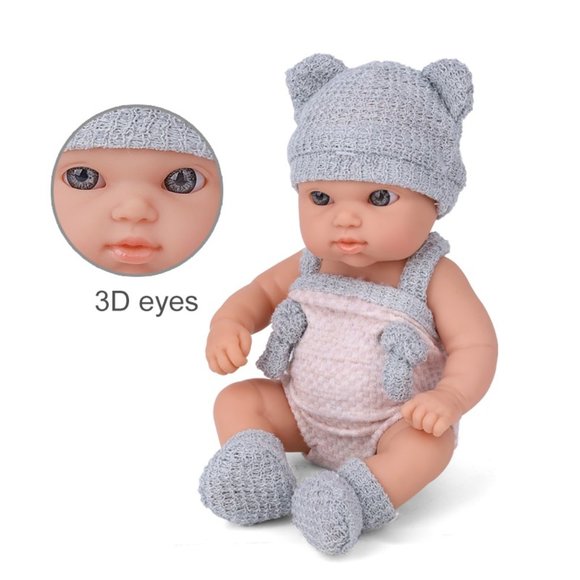 Soft Baby Doll 3D Eyes Newborn & Free Gift
